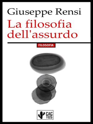 cover image of La filosofia dell'assurdo